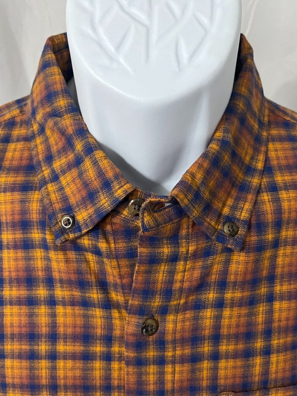 👔 Bonobos Men’s Slim Fit Shirt Blue Copper Plaid Medium M EUC 🔥